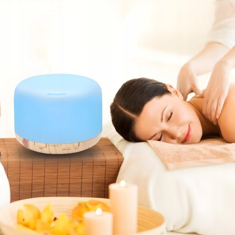 Nawilżacz Powietrza 500Ml 12W Z Pilotem, Lampka Nocna, Aromaterapia, Rgb