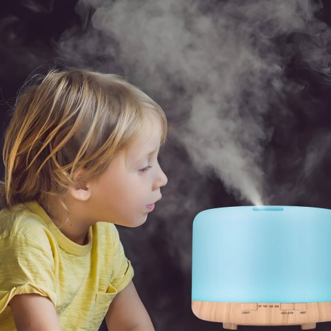 Nawilżacz Powietrza 500Ml 12W Z Pilotem, Lampka Nocna, Aromaterapia, Rgb