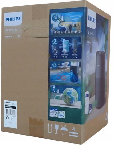 Oczyszczacz Powietrza Philips Ac0951 Hepa Wifi 250M³/H Do 65M² Z Aerasense