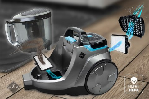 Odkurzacz Bezworkowy Cyklonowy 4000W Hepa H13 Z Turboszczotką I 8M Zasięgu