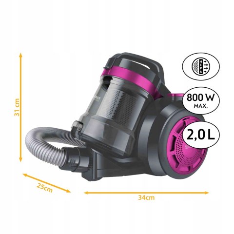 Odkurzacz Cyklonowy First Austria 800W Bezworkowy Top Filtr Hepa Cichy 2L