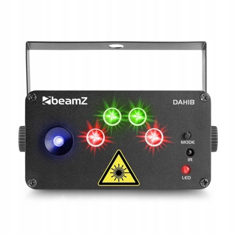 Projektor Laserowy Beamz Nanowave - Czerwony/Zielony Z Pilotem Led