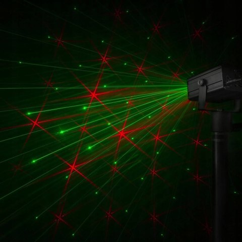 Projektor Laserowy Beamz Nanowave - Czerwony/Zielony Z Pilotem Led