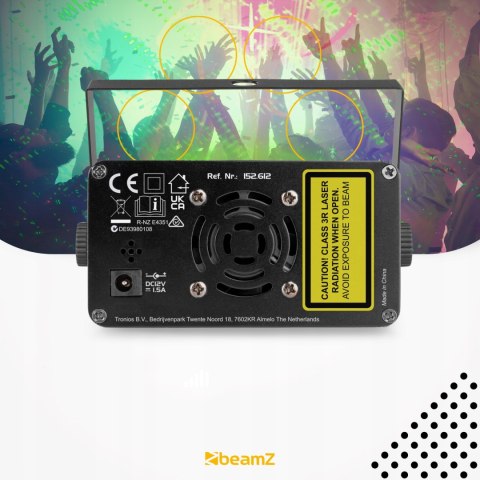Projektor Laserowy Beamz Nanowave - Czerwony/Zielony Z Pilotem Led