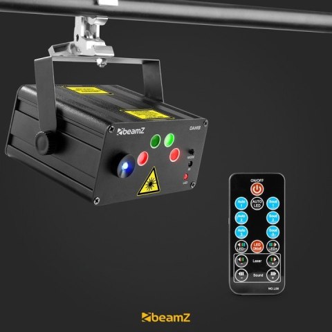 Projektor Laserowy Beamz Nanowave - Czerwony/Zielony Z Pilotem Led