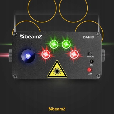 Projektor Laserowy Beamz Nanowave - Czerwony/Zielony Z Pilotem Led