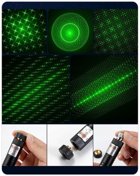 Ultra Mocny Zielony Laser 90000W Wskaźnik Laserowy Akumulator Ładowarka 4W1