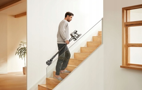 BEZPRZEWODOWY RĘCZNY ODKURZACZ PIONOWY DREAME R20 BEZWORKOWY 27000PA MOCNY