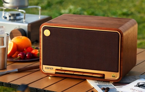 EDIFIER GŁOŚNIK BLUETOOTH 5.3 STYL RETRO DREWNO 60W HI-RES AUX MULTIROOM