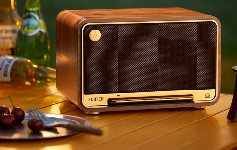 EDIFIER GŁOŚNIK BLUETOOTH 5.3 STYL RETRO DREWNO 60W HI-RES AUX MULTIROOM