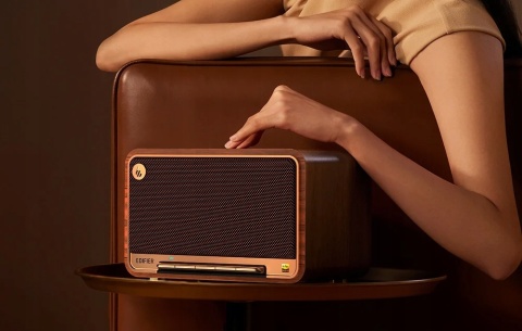 EDIFIER GŁOŚNIK BLUETOOTH 5.3 STYL RETRO DREWNO 60W HI-RES AUX MULTIROOM