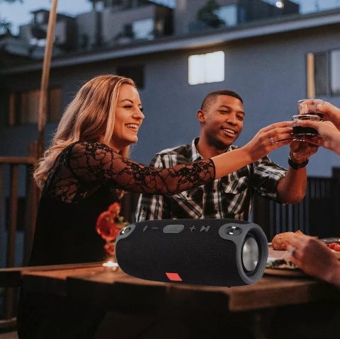 GŁOŚNIK CHARGE MOCNY BASS 40W BLUETOOTH FM POWERBANK 3600MAH 15H PRACY IPX7