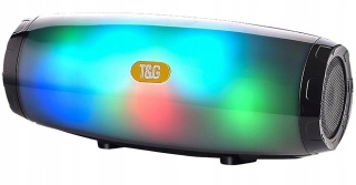 GŁOŚNIK PRZENOŚNY BLUETOOTH INTELIGENTNY RGB LED 2X5W USB/TF/FM CZARNY