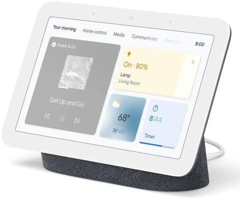 INTELIGENTNY GŁOŚNIK GOOGLE NEST HUB 2 CZARNY STEROWANIE GESTAMI I GŁOSEM