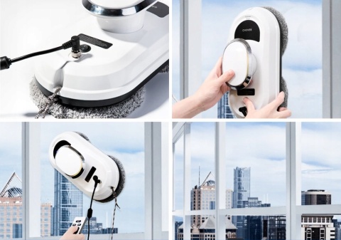 INTELIGENTNY ROBOT DO MYCIA SZYB OKNA LUSTRA ZESTAW AUTOMATYCZNA MYJKA