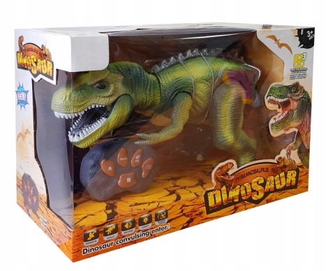 INTERAKTYWNY DINOZAUR LED ZDALNIE STEROWANY - REALISTYCZNE EFEKTY DŹWIĘKOWE