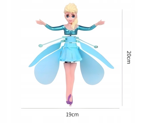 LATAJĄCA WRÓŻKA KWIATOWA LALKA USB - STEROWANA RĘKĄ, DLA DZIECI KRAINA LODU