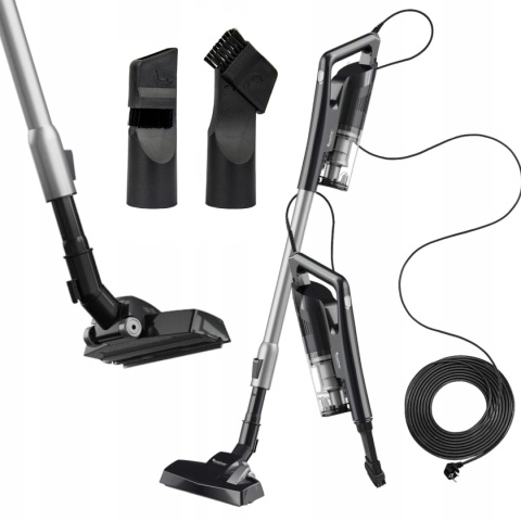 MOCNY ODKURZACZ PIONOWY RĘCZNY CYKLONOWY BEZWORKOWY 600W 14 KPA 5M KABEL