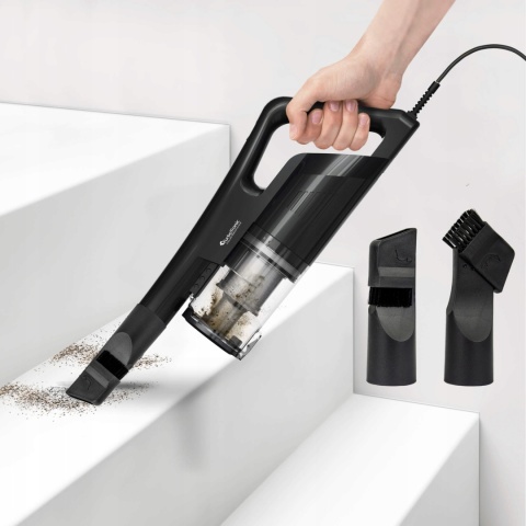 MOCNY ODKURZACZ PIONOWY RĘCZNY CYKLONOWY BEZWORKOWY 600W 14 KPA 5M KABEL