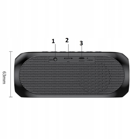 MULTIFUNKCYJNY GŁOŚNIK LUSTRZANY BLUETOOTH 5.0 ZEGAR RADIO ALARM LED CZARNY