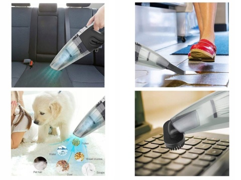 ODKURZACZ BEZPRZEWODOWY SAMOCHODOWY RĘCZNY MOCNY AKUMULATOROWY HEPA 7w1