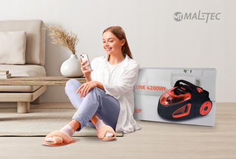 ODKURZACZ BEZWORKOWY CYKLONOWY DOMOWY HEPA TURBOSZCZOTKA LEKKI MOCNY 4200Wt