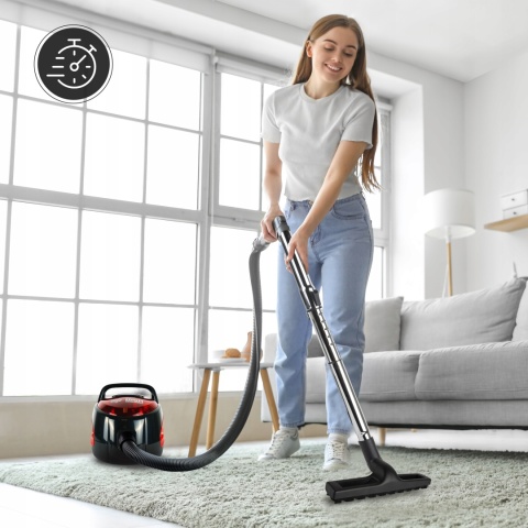 ODKURZACZ BEZWORKOWY CYKLONOWY DOMOWY HEPA TURBOSZCZOTKA LEKKI MOCNY 4200Wt