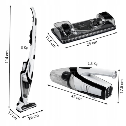 ODKURZACZ MOP MYJĄCY 3W1 BEZPRZEWODOWY PIONOWY RĘCZNY Z FUNKCJĄ MOPOWANIA