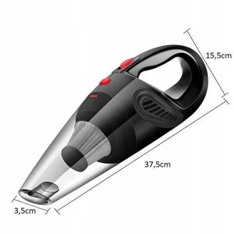 Odkurzacz Samochodowy BEZWORKOWY CYKLONOWY Ręczny Hepa Do Auta Domu+GRATIS