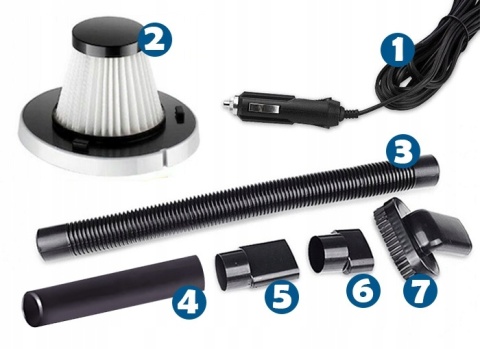 Odkurzacz Samochodowy BEZWORKOWY CYKLONOWY Ręczny Hepa Do Auta Domu+GRATIS