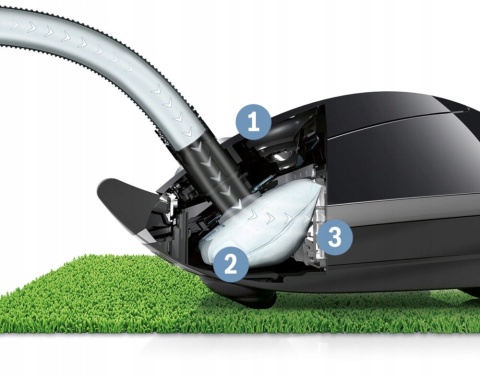 Odkurzacz workowy BOSCH BGLS48X350 + Turboszczotka 890W antyalergiczny 4l