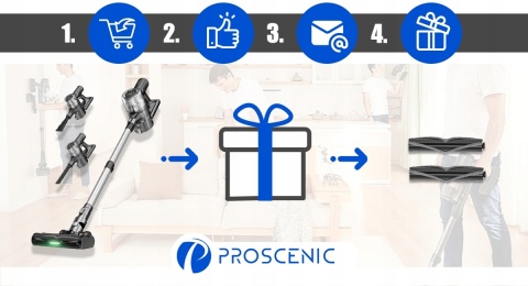 PROSCENIC P12 Odkurzacz pionowy bezprzewodowy 2w1 400W 1,2L SZCZOTKA LED
