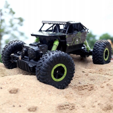 SAMOCHÓD ZDALNIE STEROWANY TERENOWY AUTO RC DUŻE KOŁA 2 SILNIKI 4X4 DUŻY