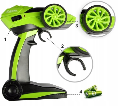 SAMOCHÓD ZDALNIE STEROWANY TERENOWY AUTO RC DUŻE KOŁA 2 SILNIKI 4X4 DUŻY