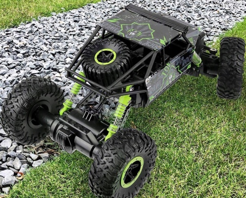 SAMOCHÓD ZDALNIE STEROWANY TERENOWY AUTO RC DUŻE KOŁA 2 SILNIKI 4X4 DUŻY
