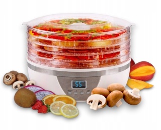 SUSZARKA QUIQQ XJ-14709C0 DO ŻYWNOŚCI Z TERMOOBIEGIEM, 5 PÓŁEK, 350W BPA