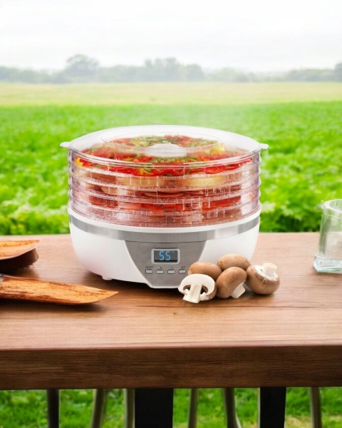 SUSZARKA QUIQQ XJ-14709C0 DO ŻYWNOŚCI Z TERMOOBIEGIEM, 5 PÓŁEK, 350W BPA