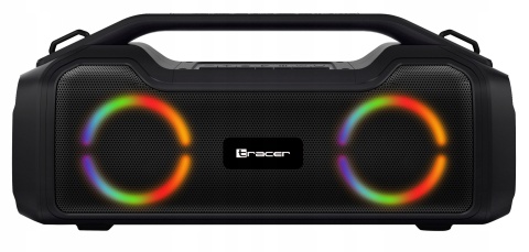 TRACER BIGBOY TWS 40W GŁOŚNIK MOBILNY IPX5 3600MAH POWERBANK RGB LED CZARNY