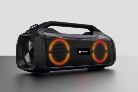 TRACER BIGBOY TWS 40W GŁOŚNIK MOBILNY IPX5 3600MAH POWERBANK RGB LED CZARNY