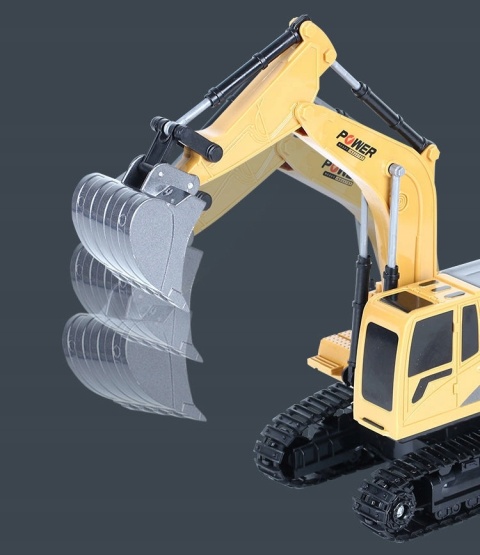 ZDALNIE STEROWANA KOPARKA-SPYCHACZ RC Z EFEKTAMI ŚWIETLNYMI I DŹWIĘKOWYMI