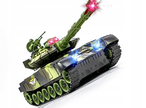 ZDALNIE STEROWANY CZOŁG WAR TANK 360° Z EFEKTAMI ŚWIATŁO I DŹWIĘK MORO