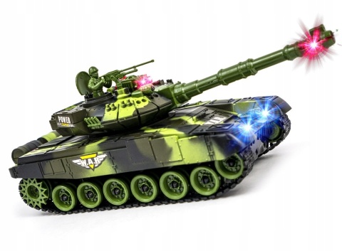 ZDALNIE STEROWANY CZOŁG WAR TANK 360° Z EFEKTAMI ŚWIATŁO I DŹWIĘK MORO