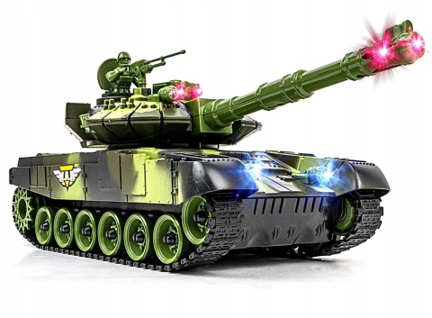 ZDALNIE STEROWANY CZOŁG WAR TANK 360° Z EFEKTAMI ŚWIATŁO I DŹWIĘK MORO