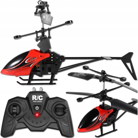 ZDALNIE STEROWANY HELIKOPTER RC Z LED I STABILIZACJĄ ŻYROSKOPOWĄ CZERWONY