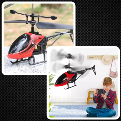 ZDALNIE STEROWANY HELIKOPTER RC Z LED I STABILIZACJĄ ŻYROSKOPOWĄ CZERWONY