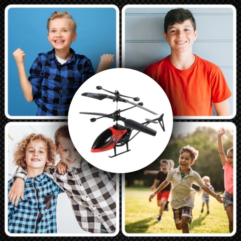 ZDALNIE STEROWANY HELIKOPTER RC Z LED I STABILIZACJĄ ŻYROSKOPOWĄ CZERWONY