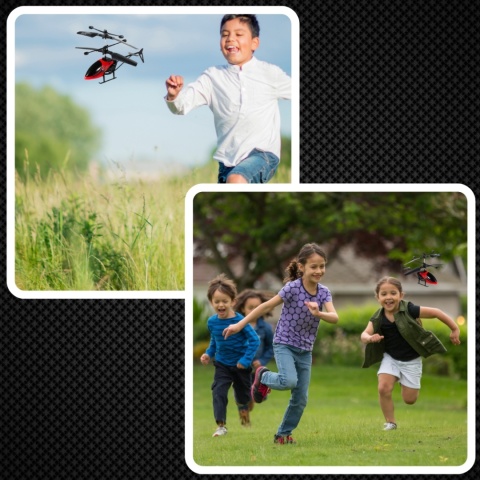 ZDALNIE STEROWANY HELIKOPTER RC Z LED I STABILIZACJĄ ŻYROSKOPOWĄ CZERWONY