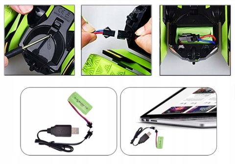 ZDALNIE STEROWANY SAMOCHÓD AKROBATA 360° RC ZIELONY 15KM/H 2.4GHZ AUTO