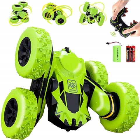 ZDALNIE STEROWANY SAMOCHÓD AKROBATA 360° RC ZIELONY 15KM/H 2.4GHZ AUTO