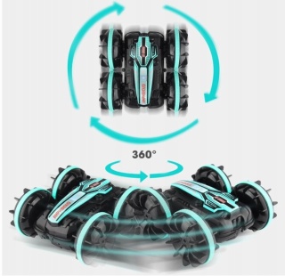 ZDALNIE STEROWANY SAMOCHÓD RC AMFIBIA 4X4, 360° OBROTY, STEROWANIE GESTAMI